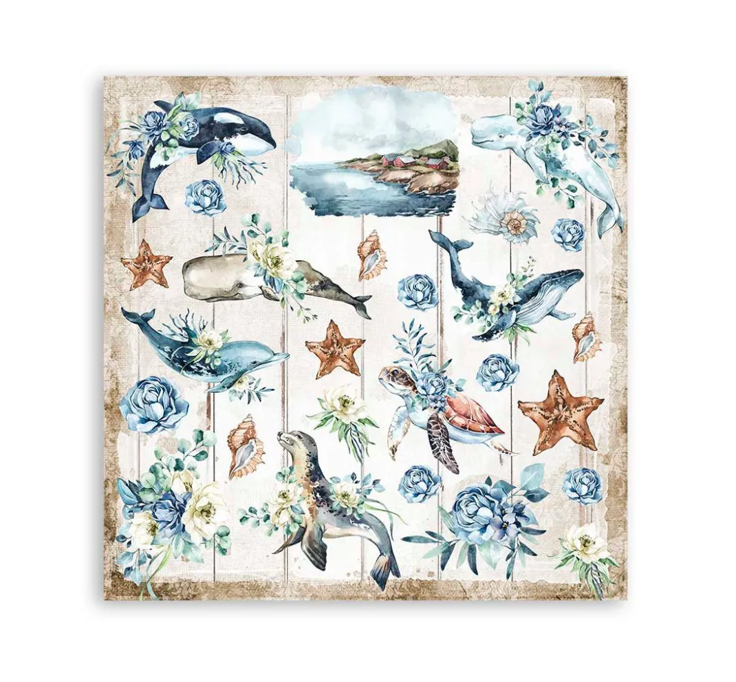 Stamperia Farb- & Motivblöcke|Scrapbooking>Scrapbook-Block "Sea Dream"