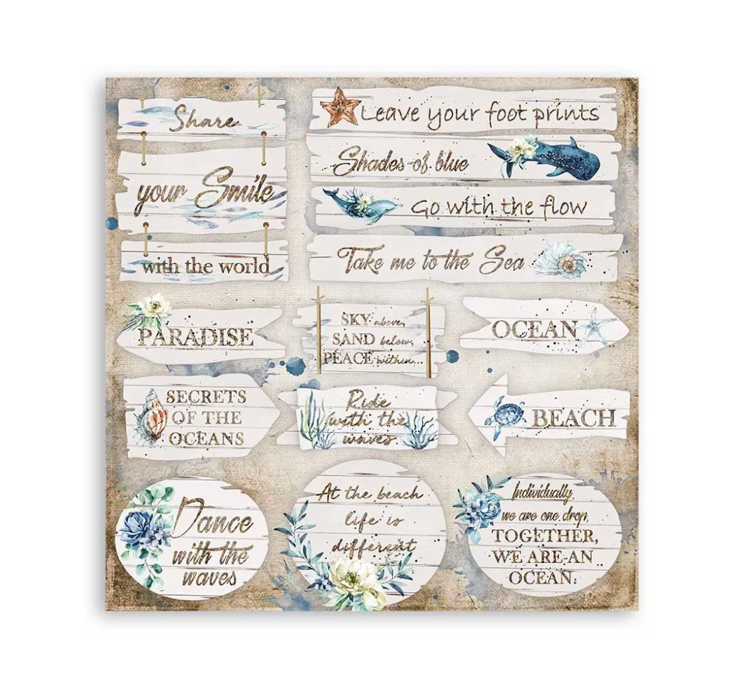 Stamperia Farb- & Motivblöcke|Scrapbooking>Scrapbook-Block "Sea Dream"