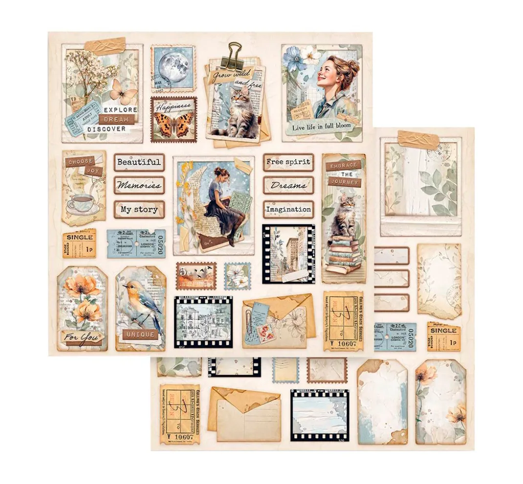 Stamperia Farb- & Motivblöcke|Scrapbooking>Scrapbook-Block "Secret Diary"