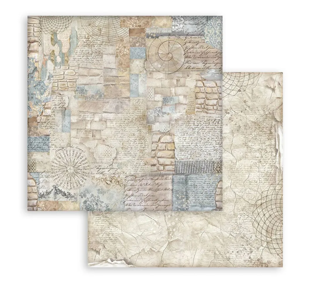 Stamperia Farb- & Motivblöcke|Scrapbooking>Scrapbook-Block "Silent Sea Backgrounds"