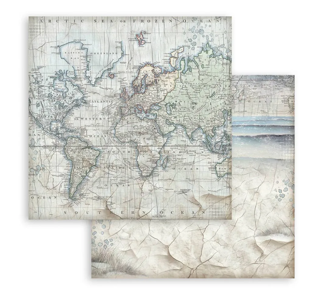 Stamperia Farb- & Motivblöcke|Scrapbooking>Scrapbook-Block "Silent Sea Backgrounds"