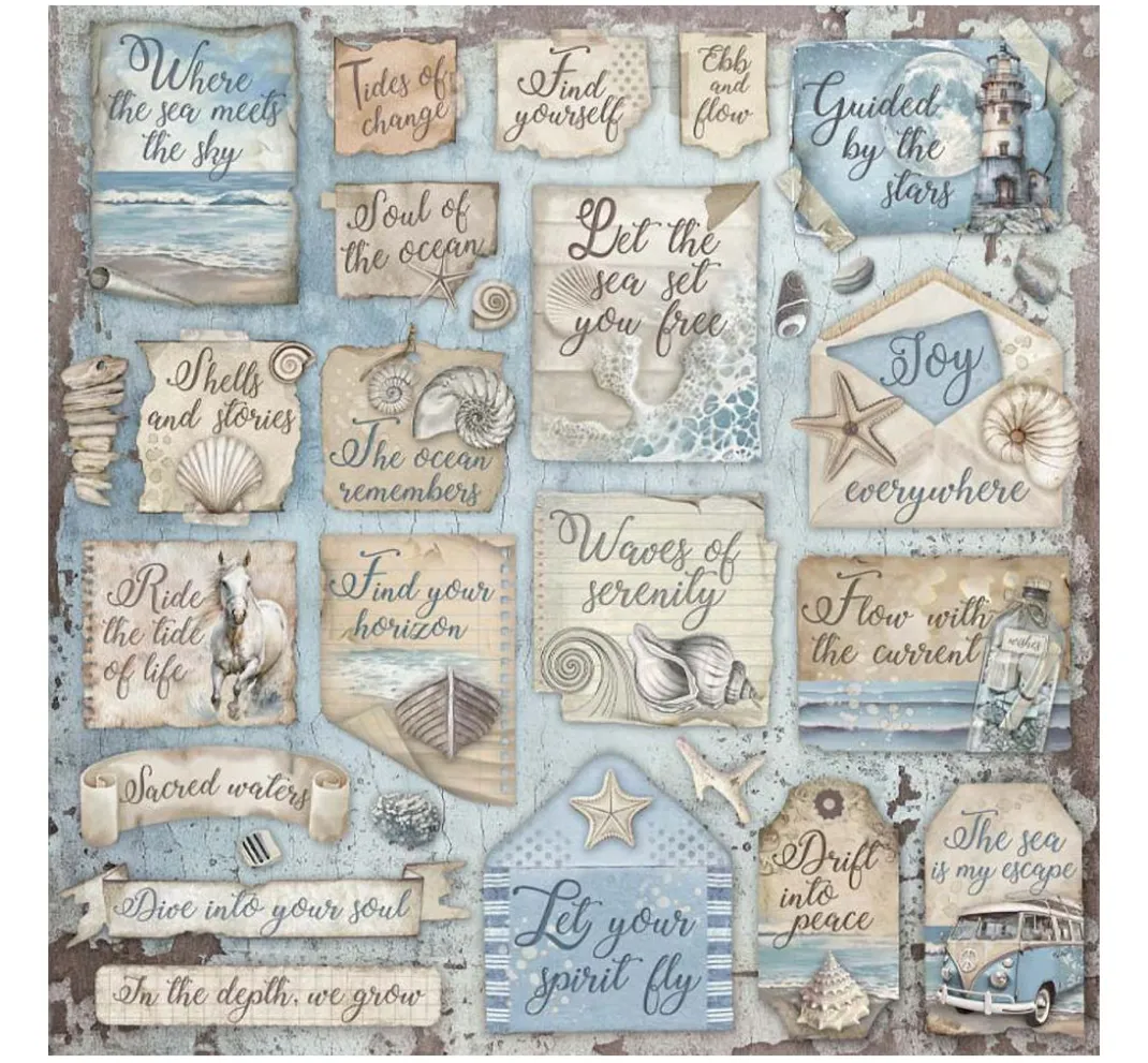 Stamperia Farb- & Motivblöcke|Scrapbooking>Scrapbook-Block "Silent Sea"
