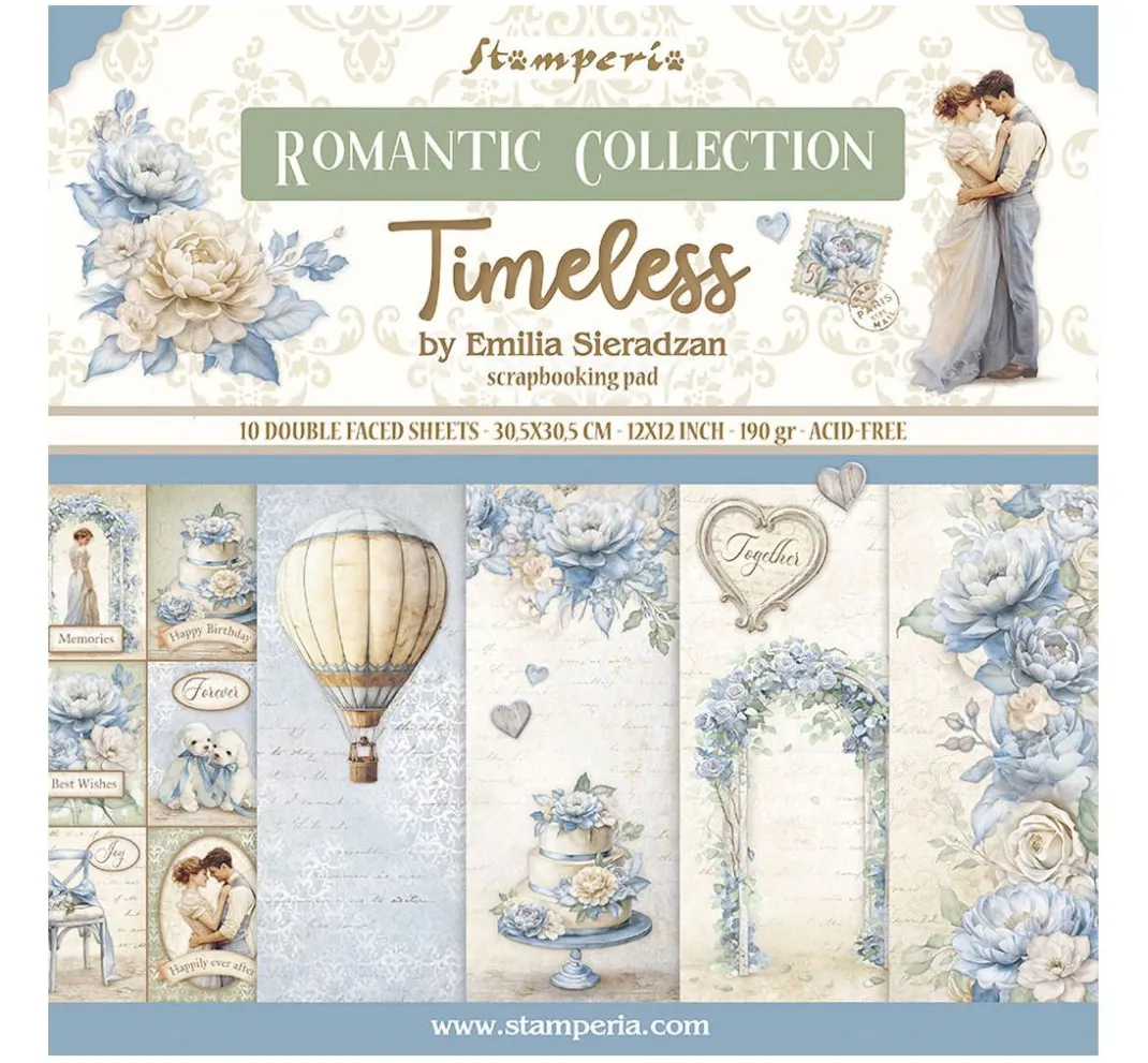 Stamperia Farb- & Motivblöcke|Scrapbooking>Scrapbook-Block "Timeless"