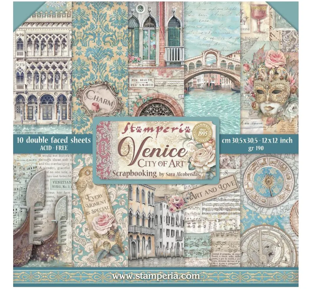 Stamperia Farb- & Motivblöcke|Scrapbooking>Scrapbook-Block "Venice"