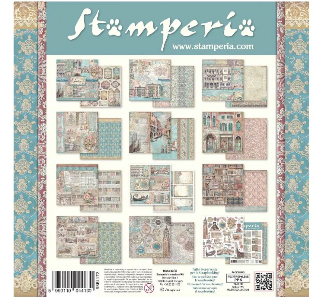 Stamperia Farb- & Motivblöcke|Scrapbooking>Scrapbook-Block "Venice"