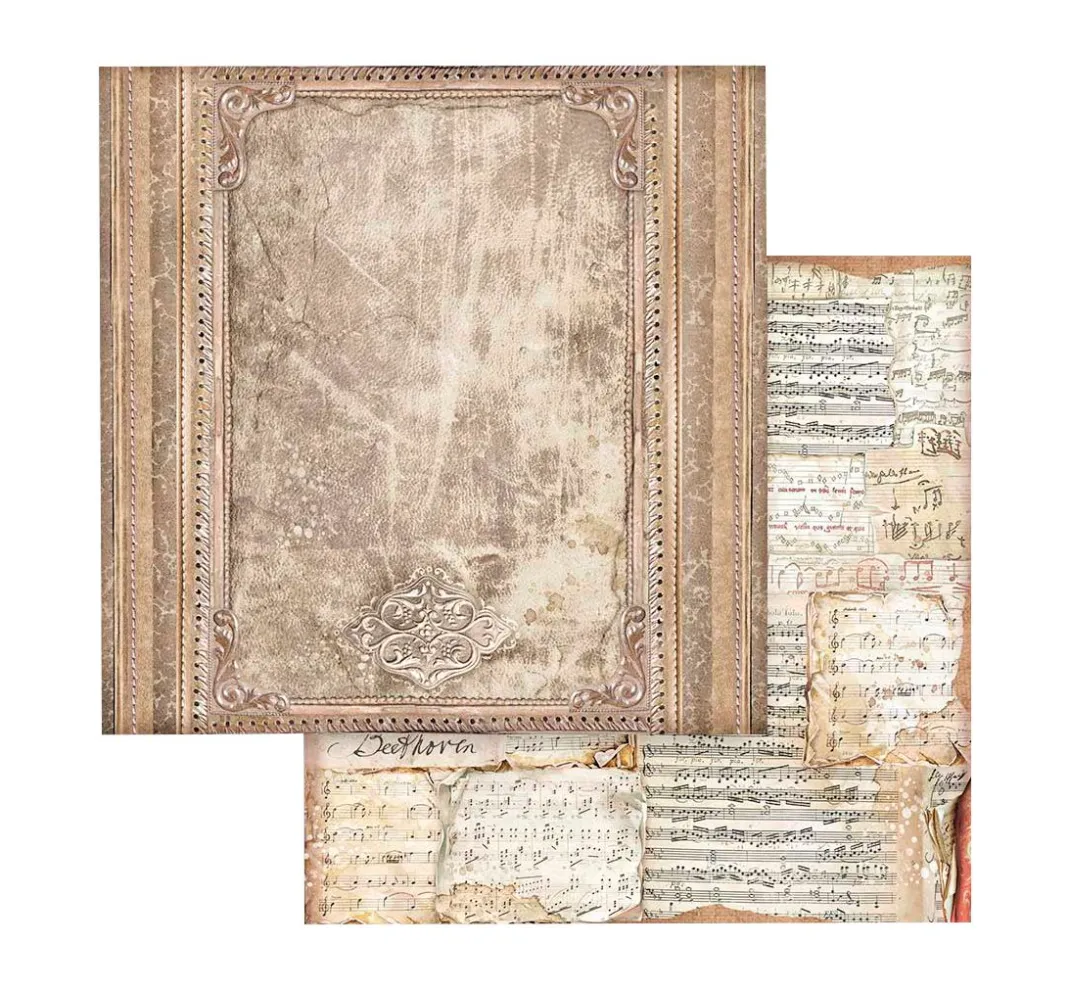 Stamperia Farb- & Motivblöcke|Scrapbooking>Scrapbook-Block "Vintage Library Backgrounds"