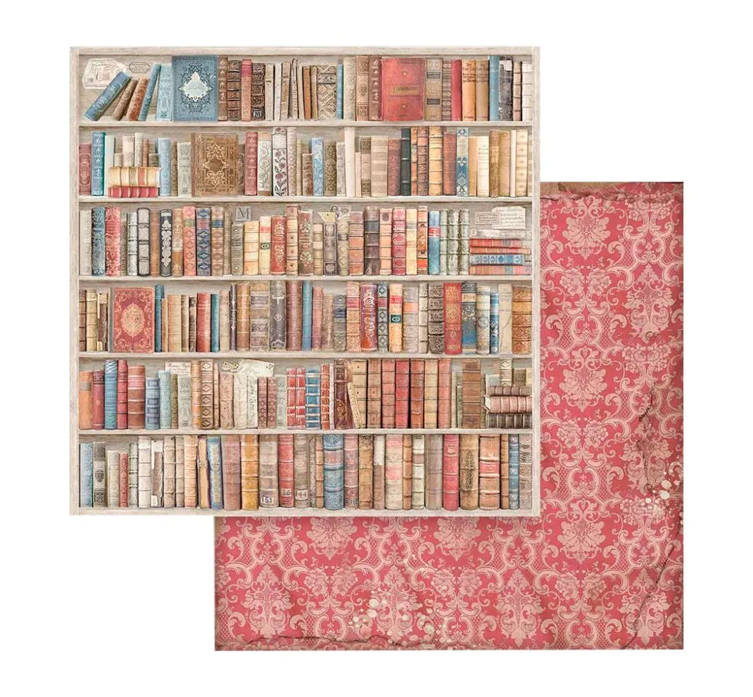 Stamperia Farb- & Motivblöcke|Scrapbooking>Scrapbook-Block "Vintage Library Backgrounds"