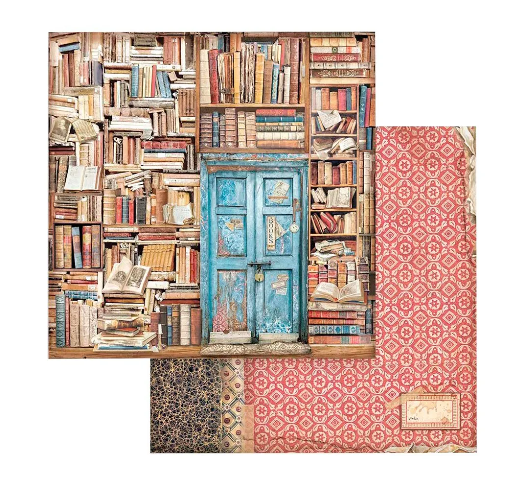 Stamperia Farb- & Motivblöcke|Scrapbooking>Scrapbook-Block "Vintage Library"