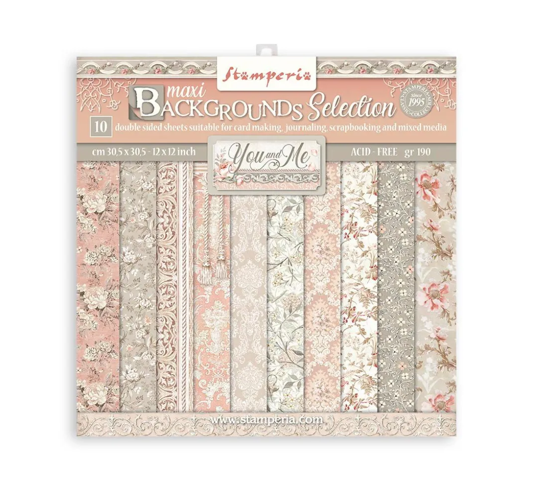 Stamperia Farb- & Motivblöcke|Scrapbooking>Scrapbook-Block "You and Me Backgrounds"