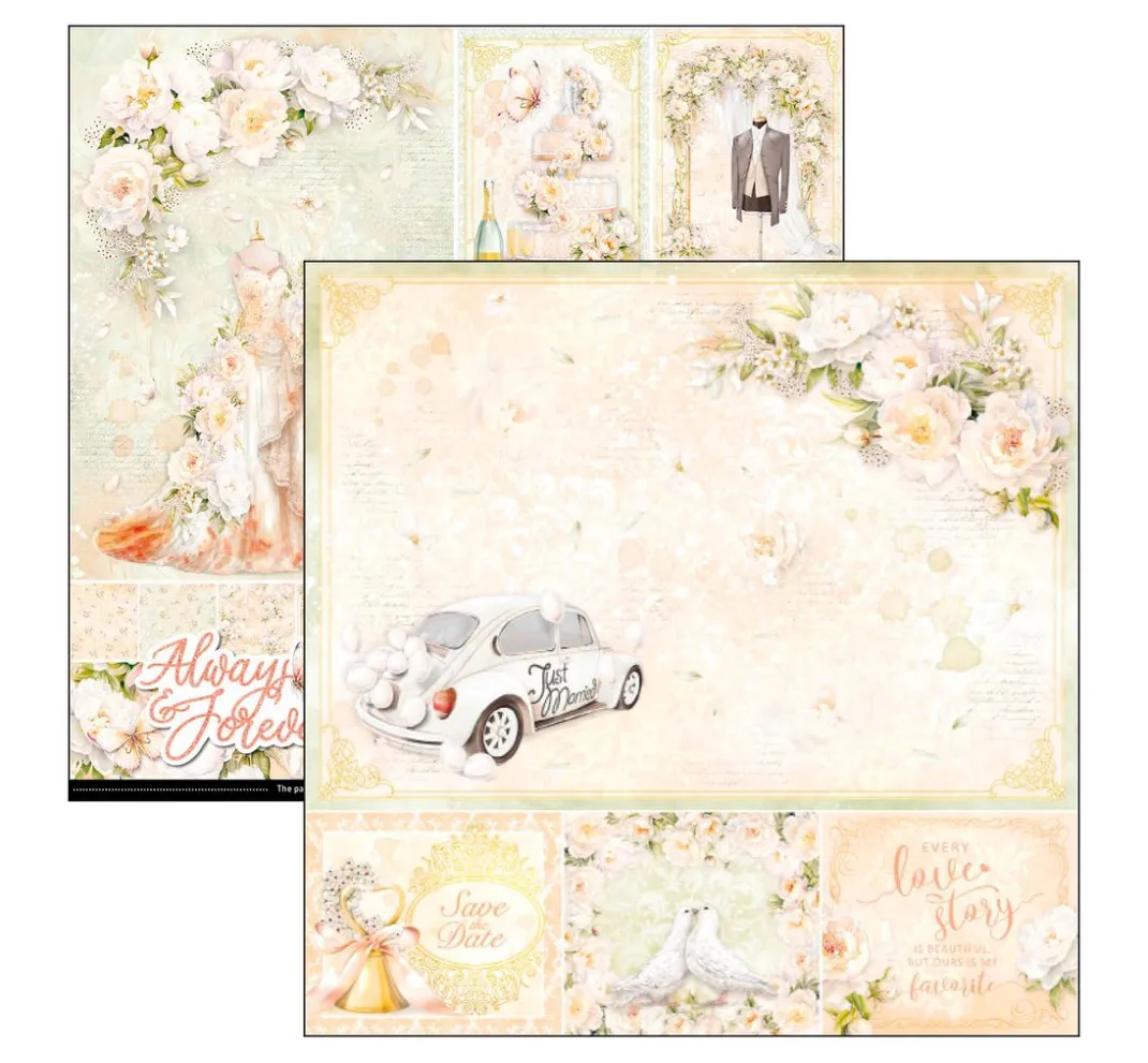 Ciao Bella Farb- & Motivblöcke|Scrapbooking>Scrapbook-Papier "Always & Forever"