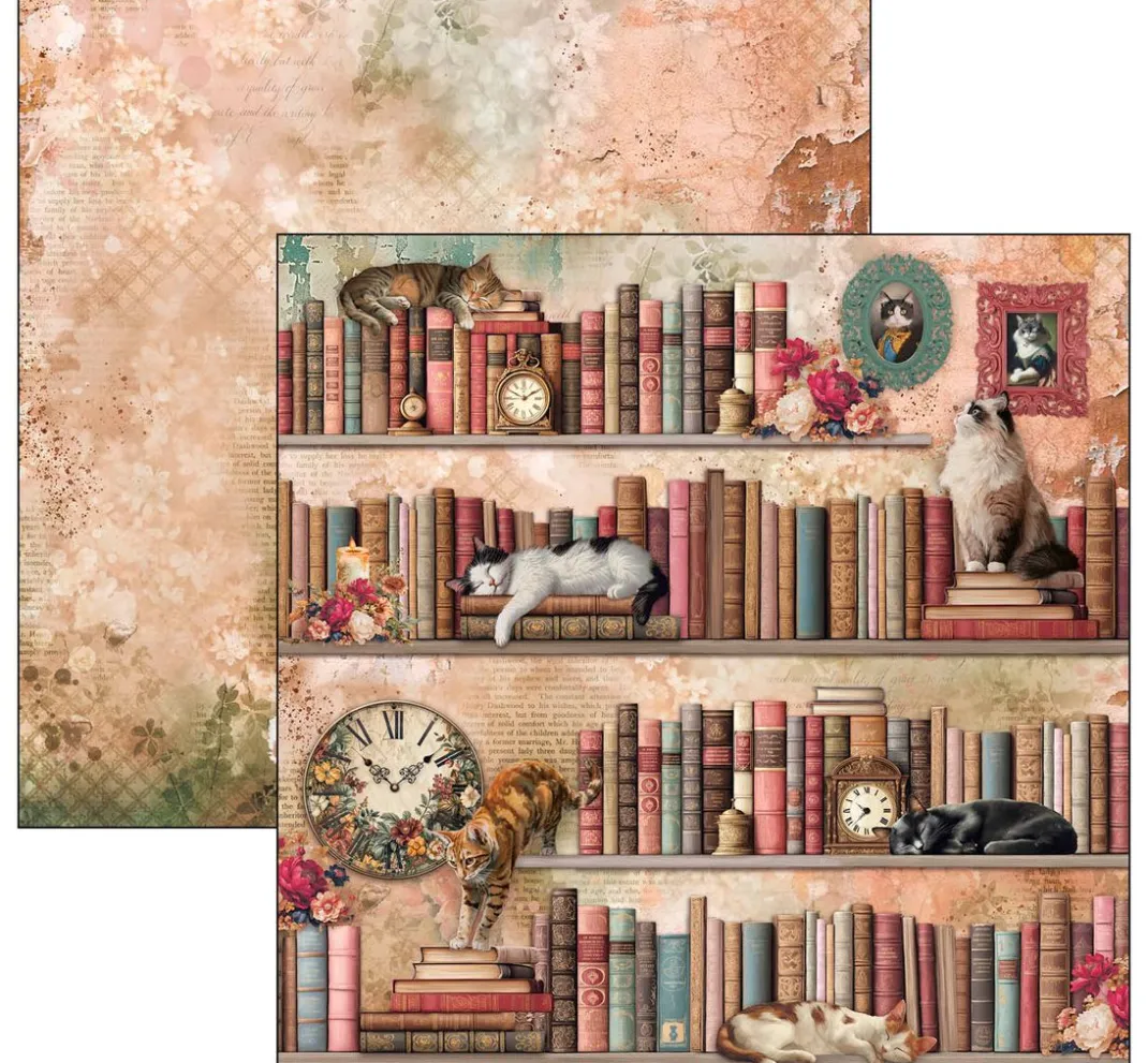 Ciao Bella Scrapbooking|Farb- & Motivblöcke>Scrapbook-Papier "Book Lovers"