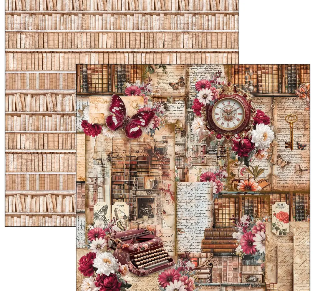 Ciao Bella Scrapbooking|Farb- & Motivblöcke>Scrapbook-Papier "Book Lovers"