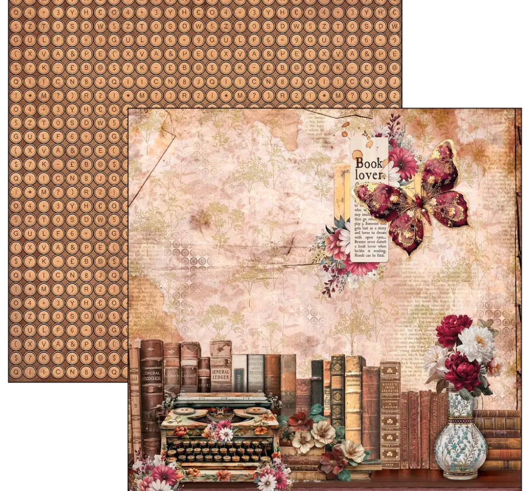 Ciao Bella Scrapbooking|Farb- & Motivblöcke>Scrapbook-Papier "Book Lovers"