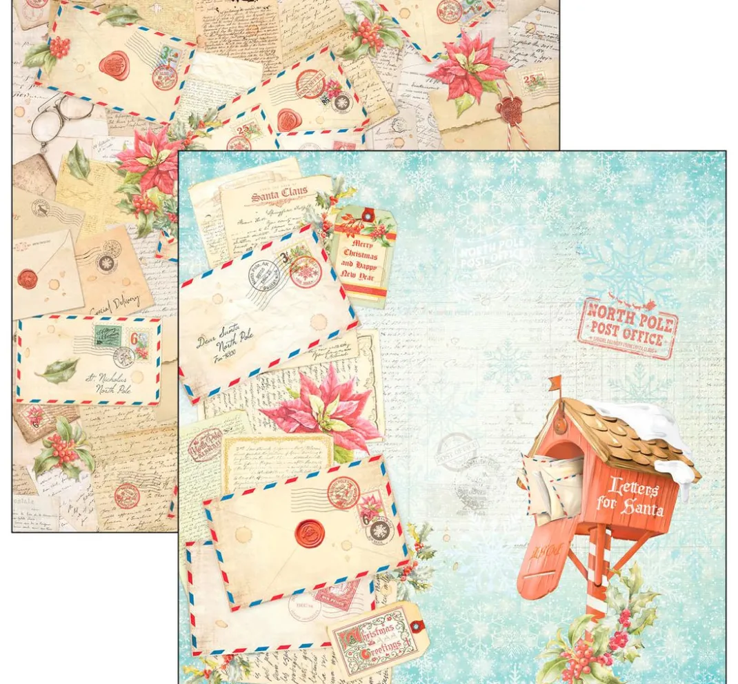 Kinder Ciao Bella Papier|Farb- & Motivblöcke>Scrapbook-Papier "Dear Santa"