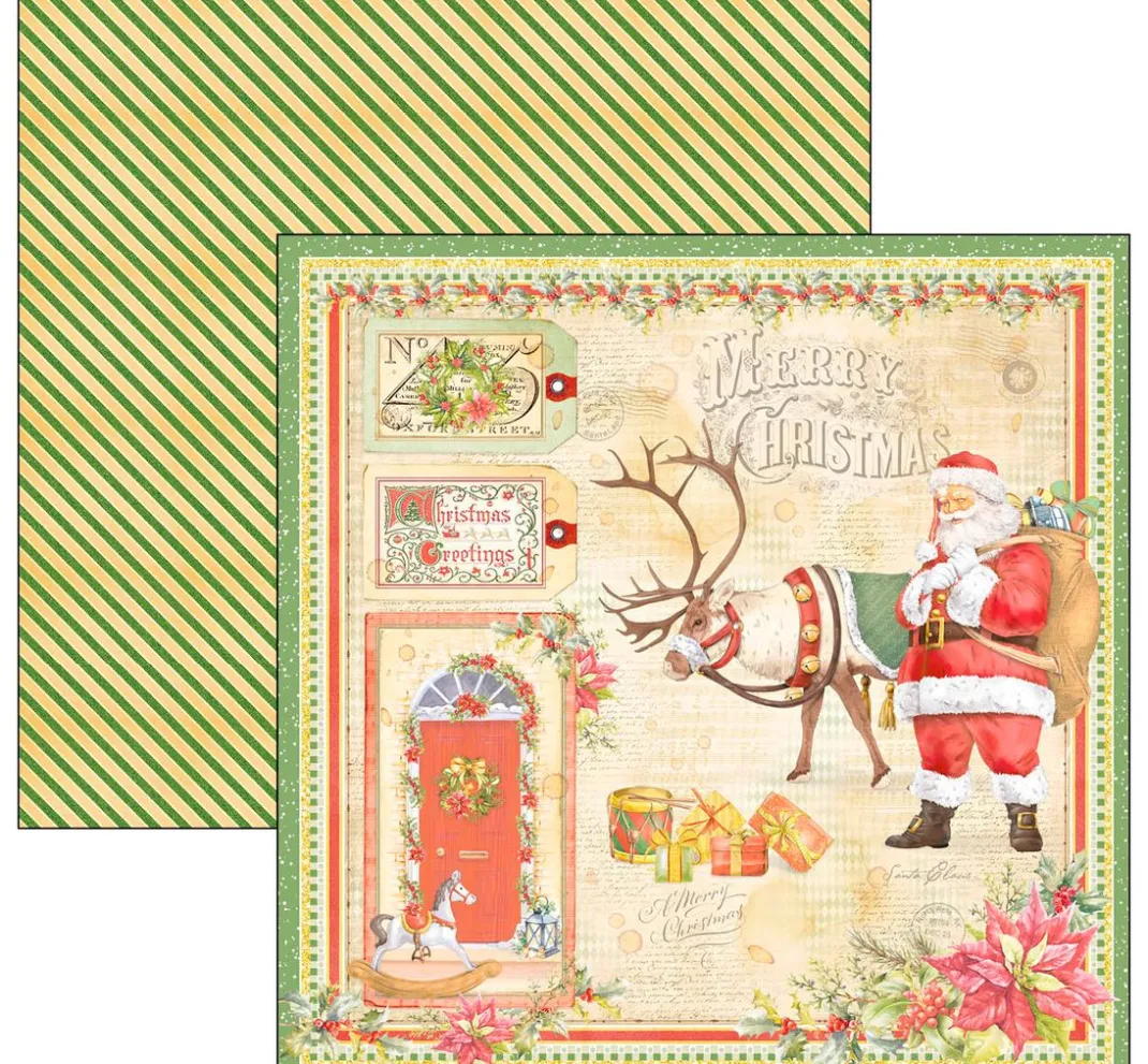 Kinder Ciao Bella Papier|Farb- & Motivblöcke>Scrapbook-Papier "Dear Santa"