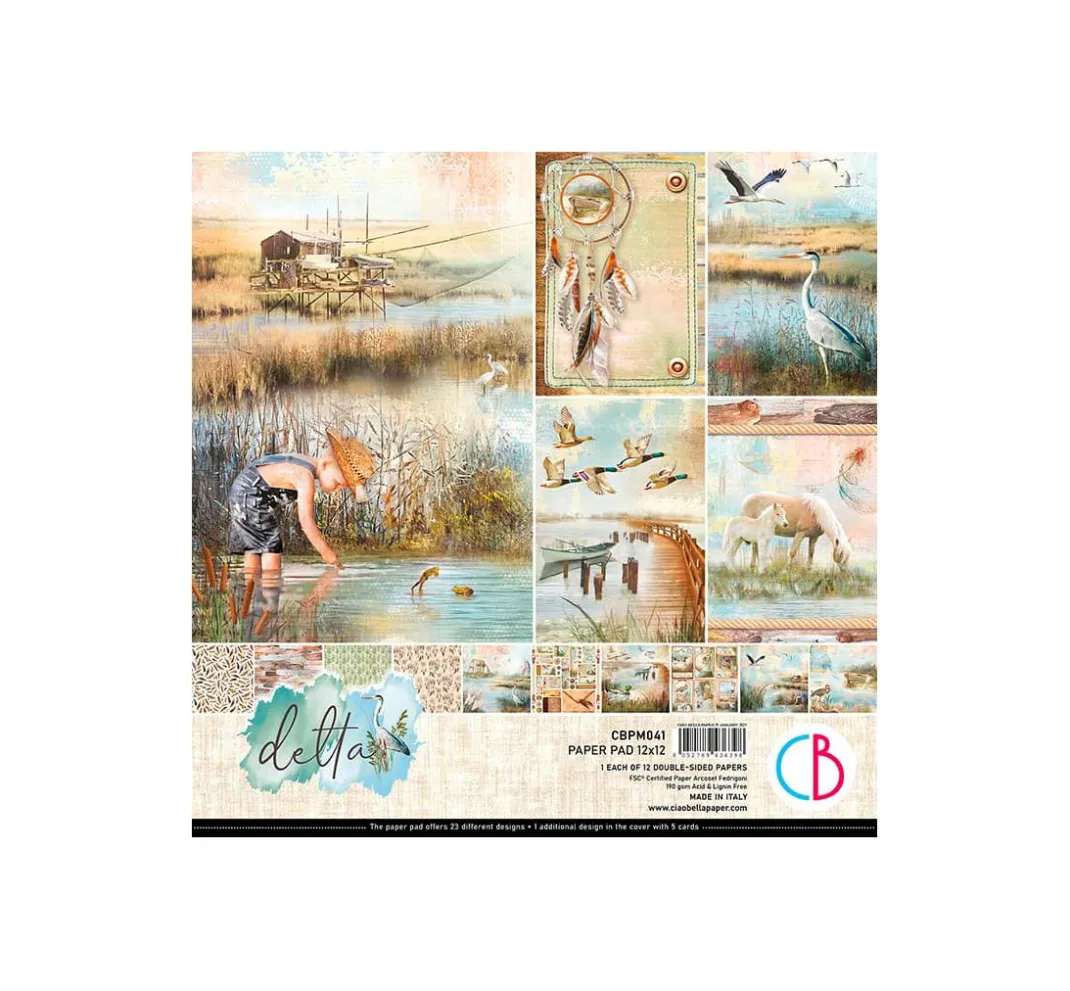 Ciao Bella Farb- & Motivblöcke|Scrapbooking>Scrapbook-Papier "delta"