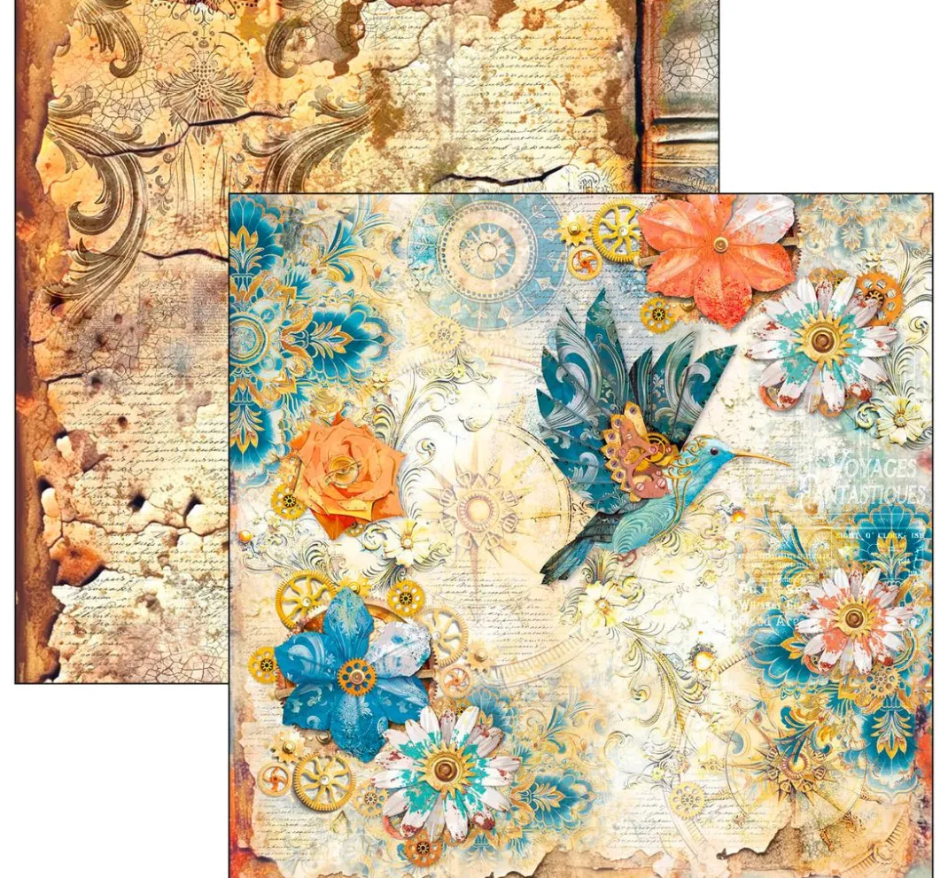 Ciao Bella Farb- & Motivblöcke|Scrapbooking>Scrapbook-Papier "Esprit de Voyage"