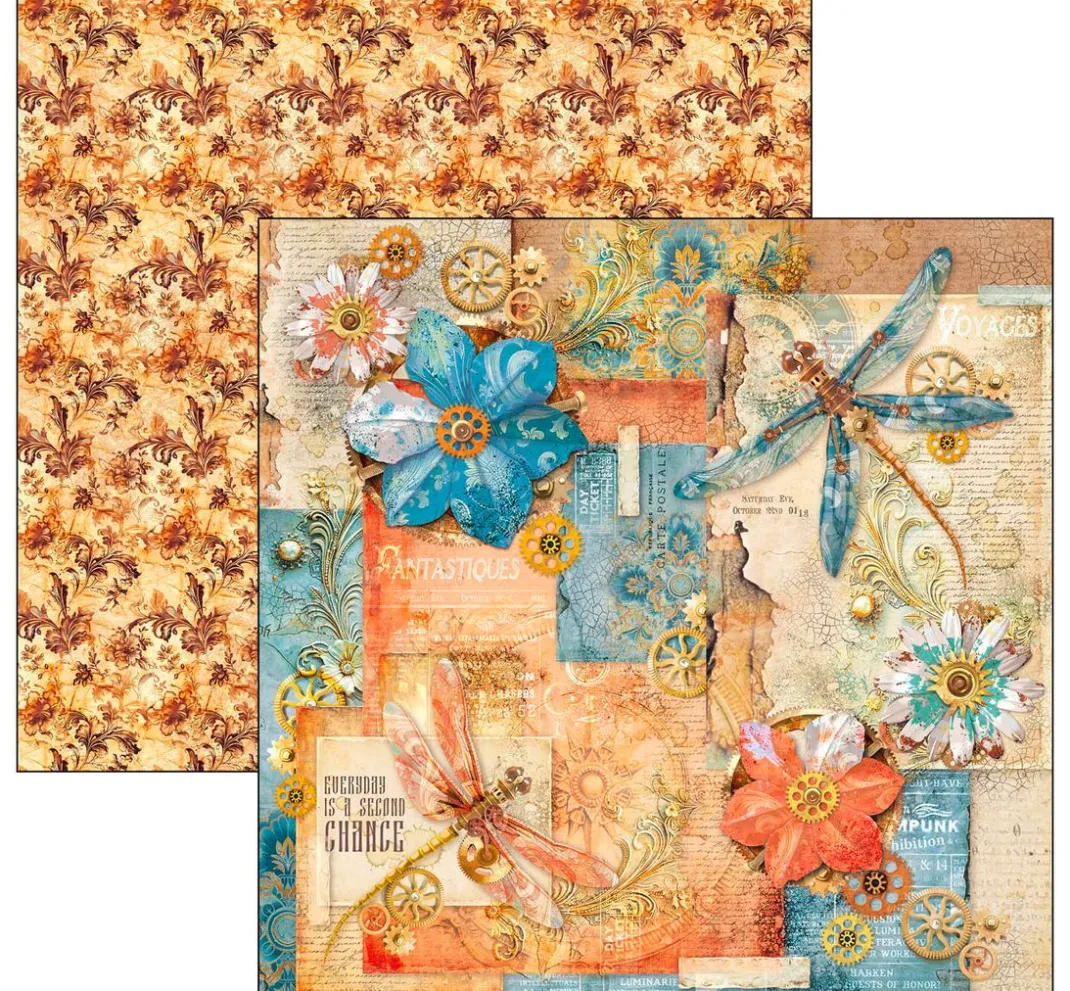 Ciao Bella Farb- & Motivblöcke|Scrapbooking>Scrapbook-Papier "Esprit de Voyage"