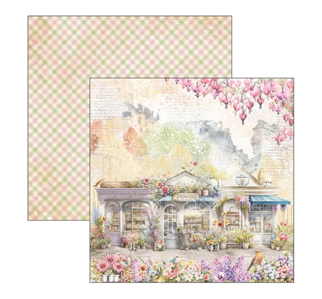 Ciao Bella Farb- & Motivblöcke|Scrapbooking>Scrapbook-Papier "Flower Shop"