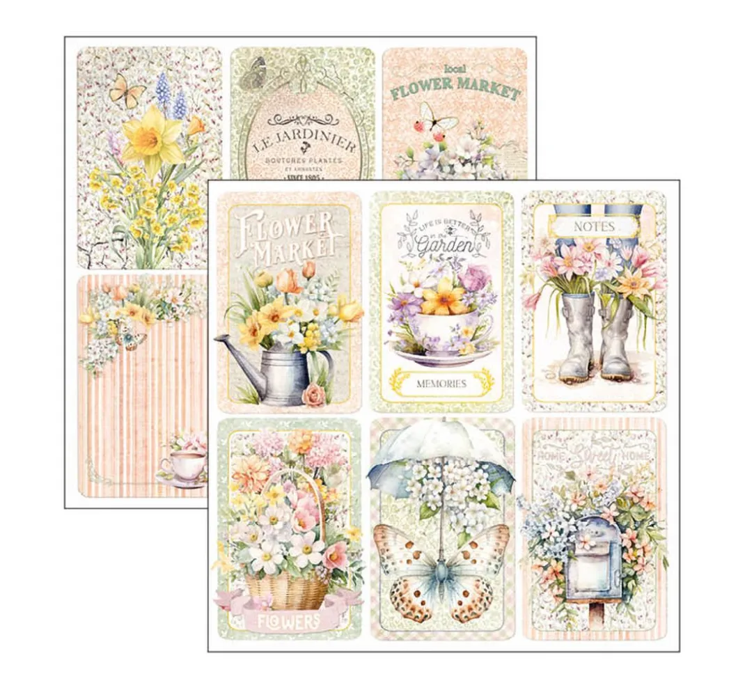 Ciao Bella Farb- & Motivblöcke|Scrapbooking>Scrapbook-Papier "Flower Shop"