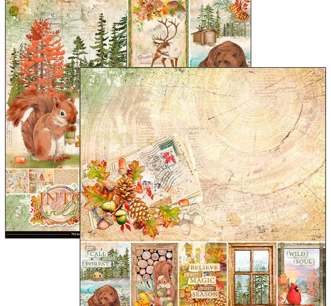 Kinder Ciao Bella Papier|Farb- & Motivblöcke>Scrapbook-Papier "Into the Wild"
