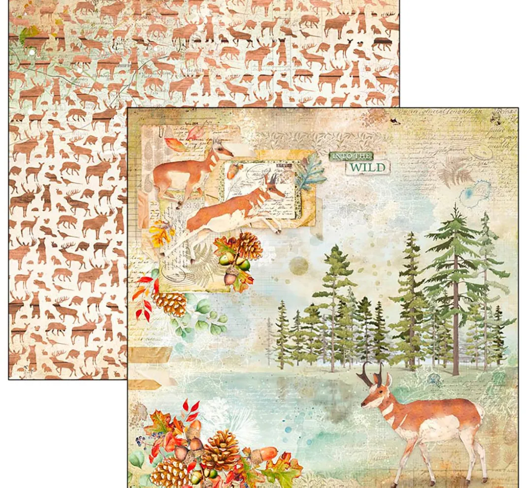 Kinder Ciao Bella Papier|Farb- & Motivblöcke>Scrapbook-Papier "Into the Wild"