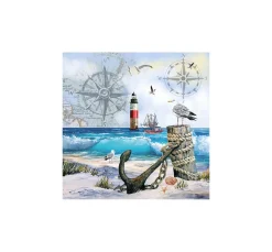 Ambiente Maritim|Serviettentechnik>Serviette "Ankerplatz"