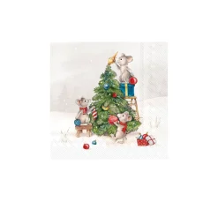 IHR Weihnachten|Serviettentechnik>Serviette "Baum schmücken"