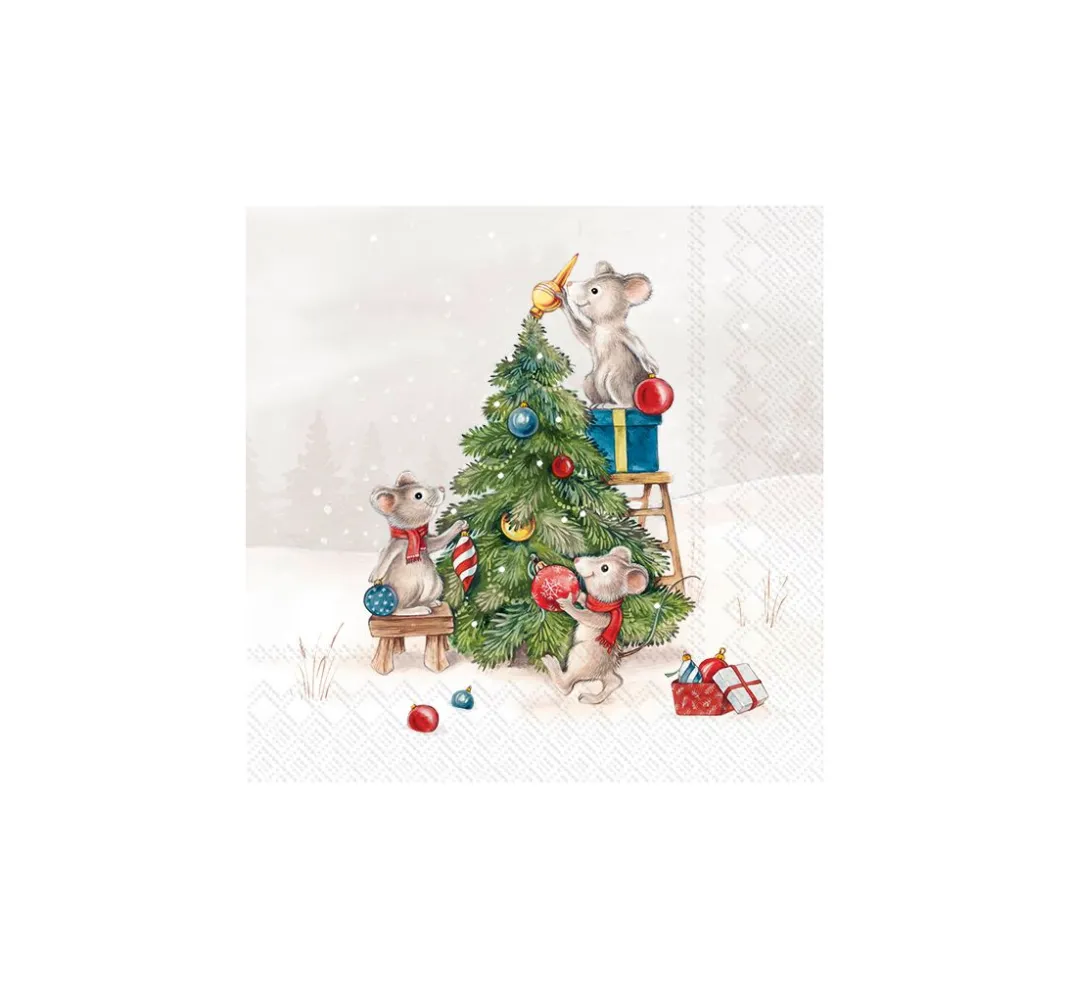 IHR Weihnachten|Serviettentechnik>Serviette "Baum schmücken"
