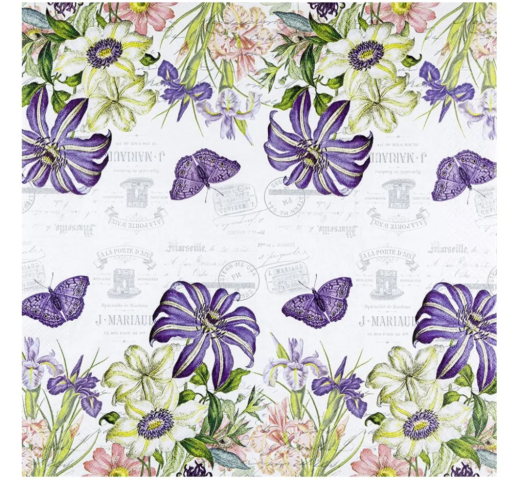 HOME FASHION Sommer|Serviettentechnik>Serviette "Beau Jardin"