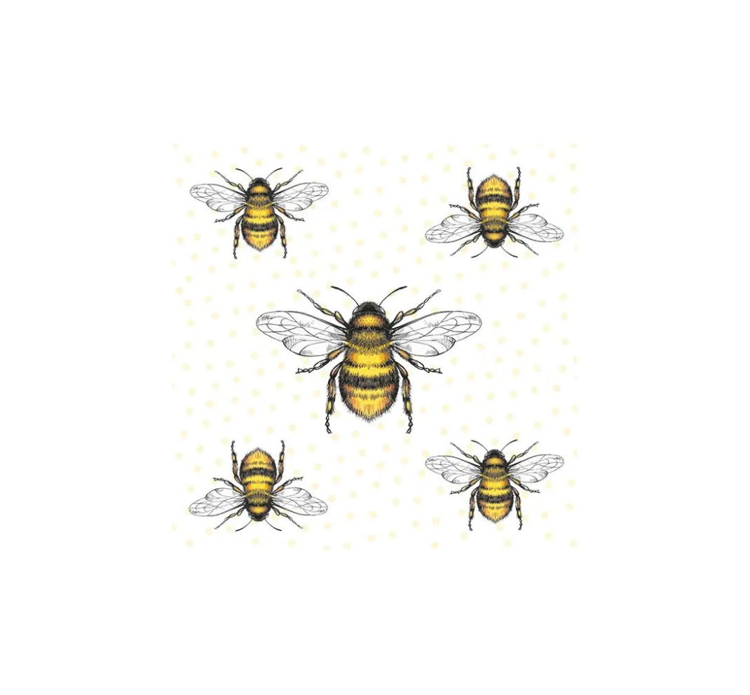 Ambiente Sommer|Serviettentechnik>Serviette "Bienen"