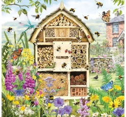 Ambiente Sommer|Frühling>Serviette "Bienenhotel"