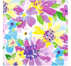 HOME FASHION Frühling|Serviettentechnik>Serviette "Blütenvielfalt"