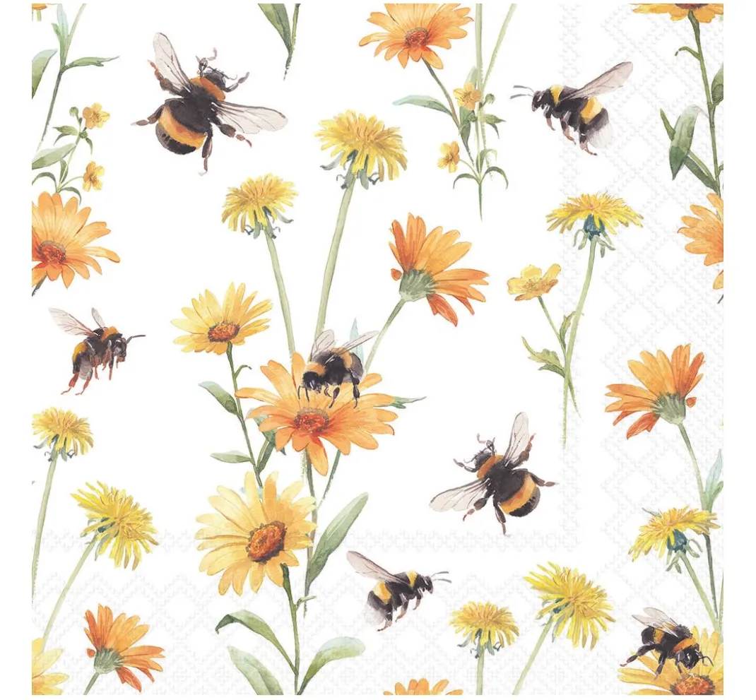 Ambiente Frühling|Serviettentechnik>Serviette "Busy Bees"