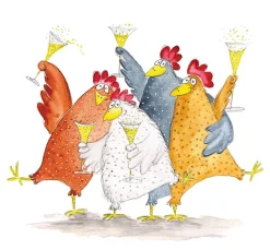Ambiente Anlässe|Alltäglich>Serviette "Celebrating Chickens"