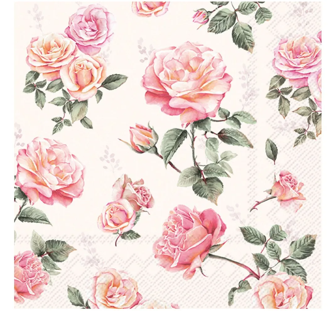 IHR Frühling|Serviettentechnik>Serviette "Classic Roses"