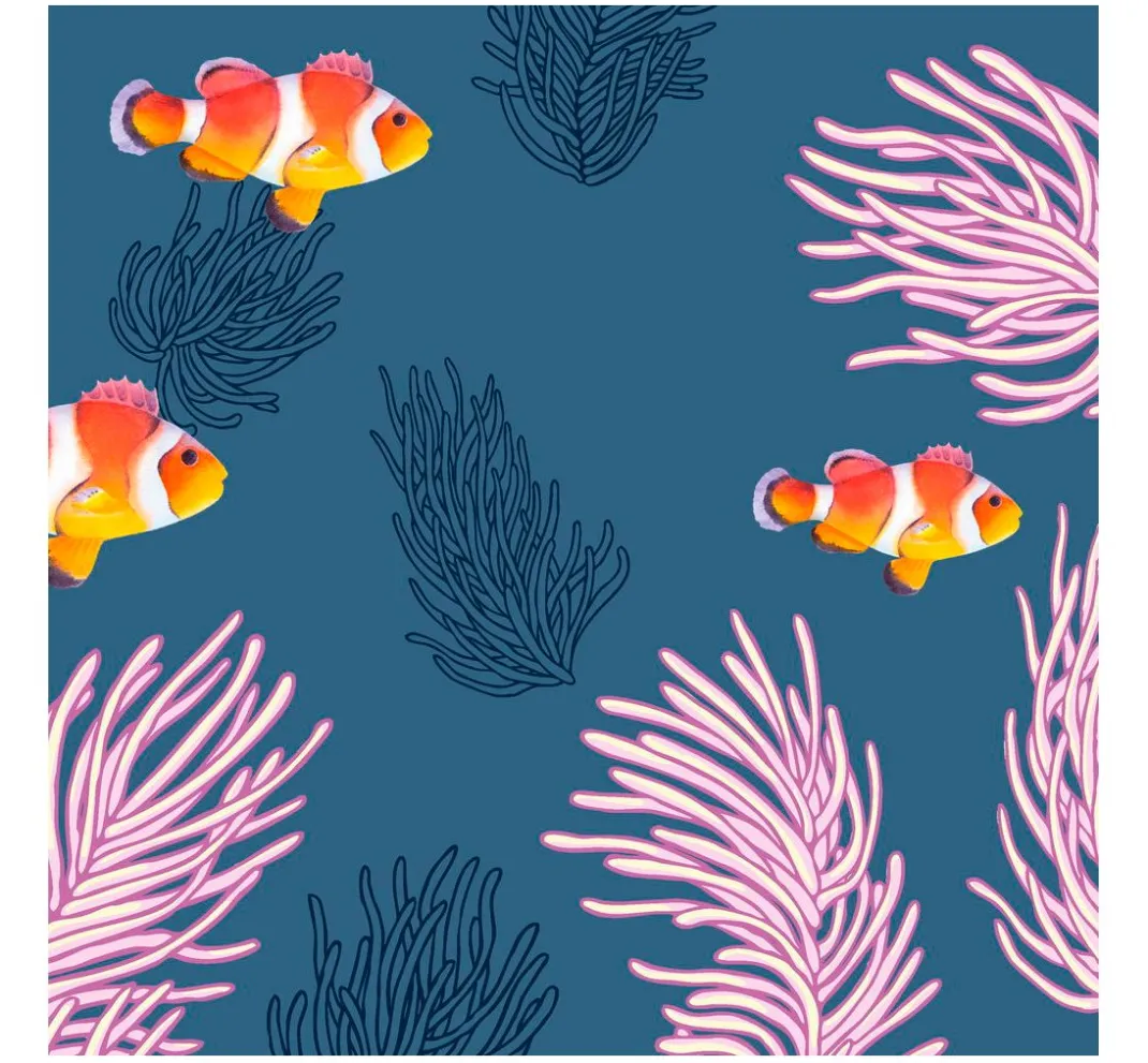 Paper+Design Maritim|Serviettentechnik>Serviette "Clownfische"