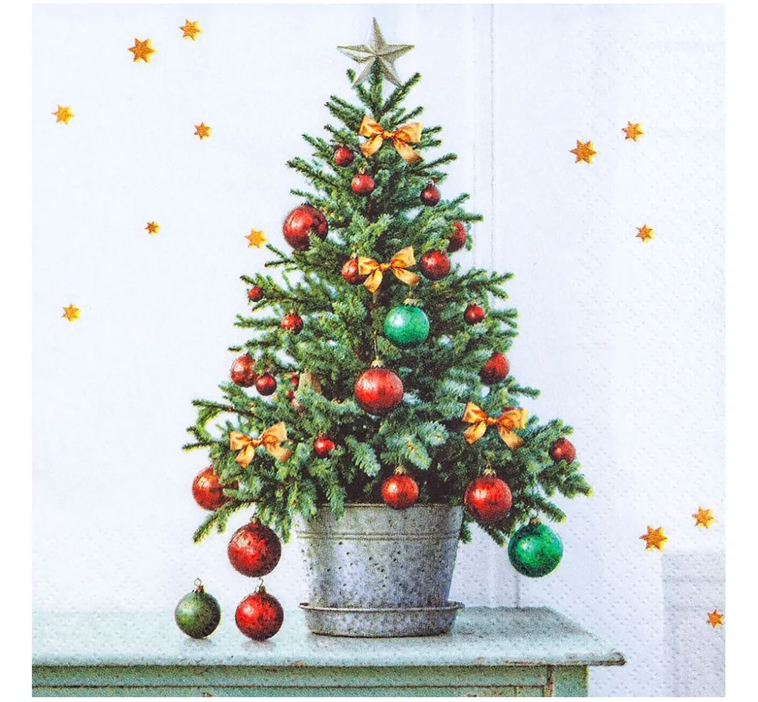 HOME FASHION Weihnachten|Serviettentechnik>Serviette "Cute Tree"