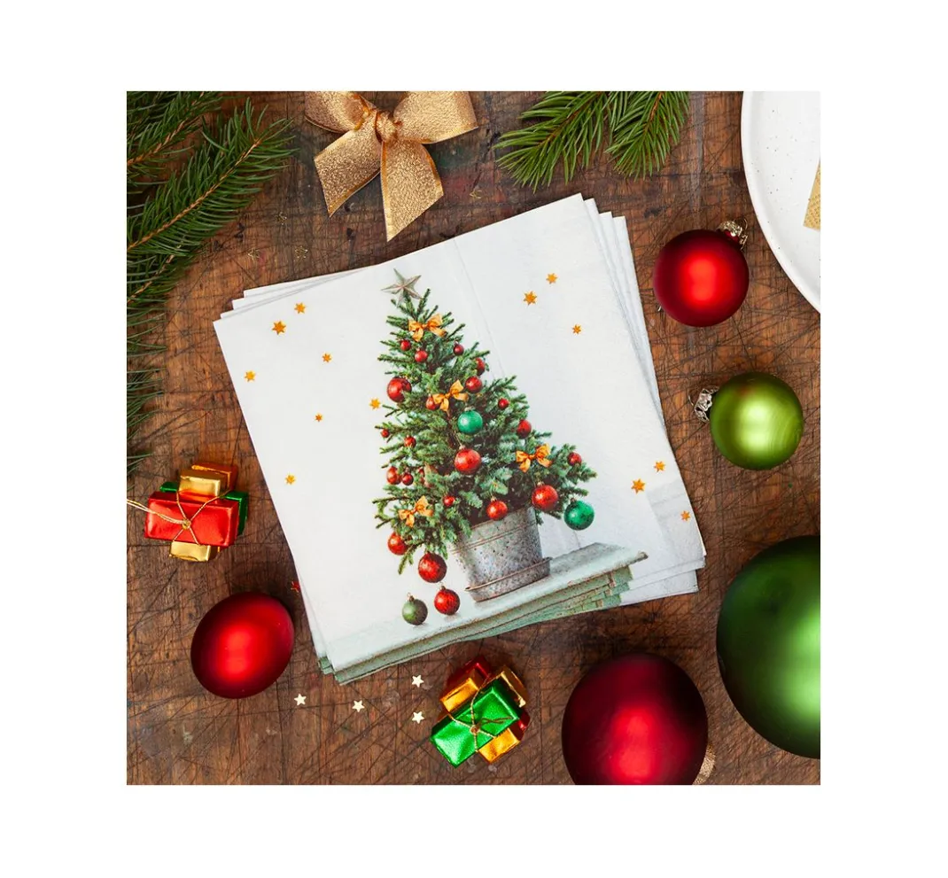 HOME FASHION Weihnachten|Serviettentechnik>Serviette "Cute Tree"