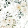 Ambiente Alltäglich|Serviettentechnik>Serviette "Eucalyptus and Roses"