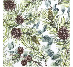 HOME FASHION Winter|Serviettentechnik>Serviette "Eucalyptus and Pine"