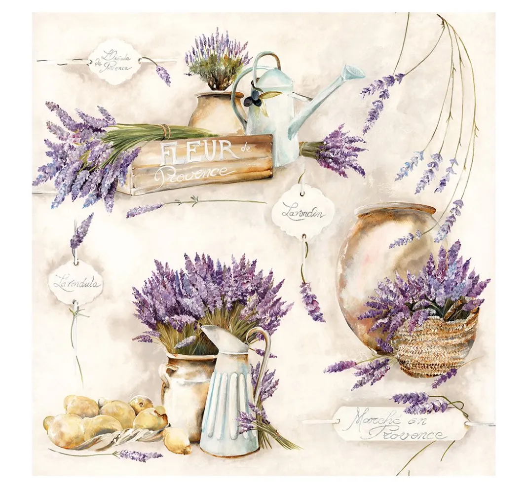 Ambiente Sommer|Serviettentechnik>Serviette "Fleur de Provence"