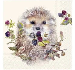 IHR Herbst|Serviettentechnik>Serviette "Forest Hedgehog"