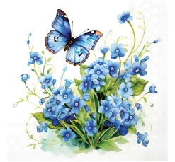 Ambiente Frühling|Serviettentechnik>Serviette "Forget me Not"