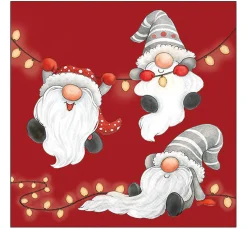 Ambiente Weihnachten|Serviettentechnik>Serviette "Gnomes On The Light Chain"