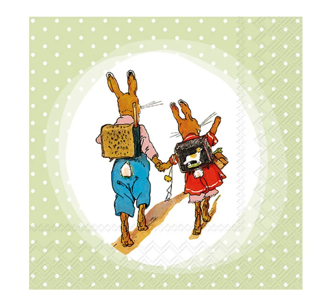 IHR Ostern|Serviettentechnik>Serviette "Hans und Gretchen"