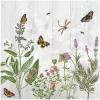 Ambiente Sommer|Serviettentechnik>Serviette "Kräutergarten für Insekten"