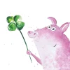 Ambiente Anlässe|Serviettentechnik>Serviette "Lucky Pig"