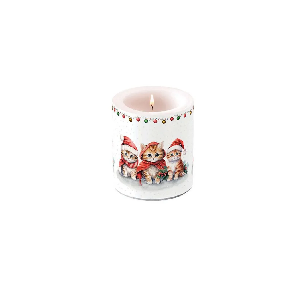 Ambiente Weihnachten|Serviettentechnik>Serviette "Lustige Weihnachtskätzchen"