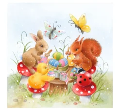 Ambiente Ostern|Serviettentechnik>Serviette "Malstunde"